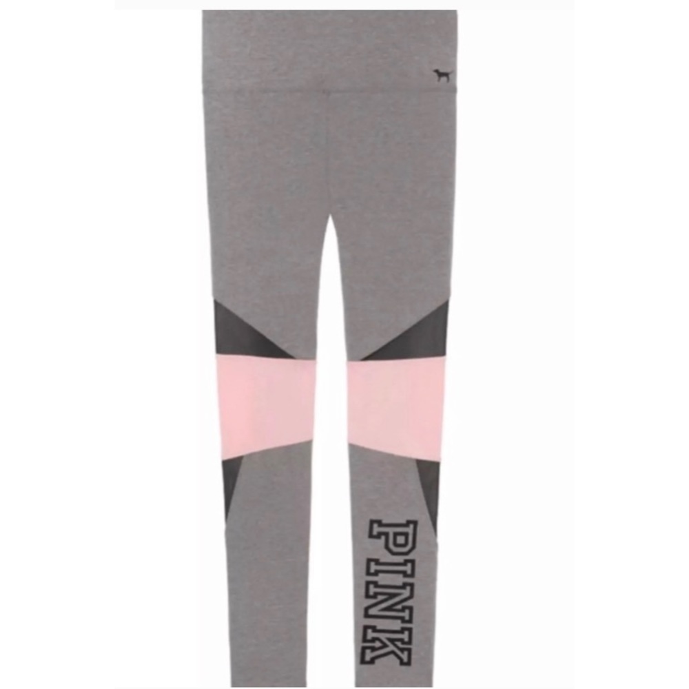 PINK High Waisted Mesh Leggings - Picture 2 of 5